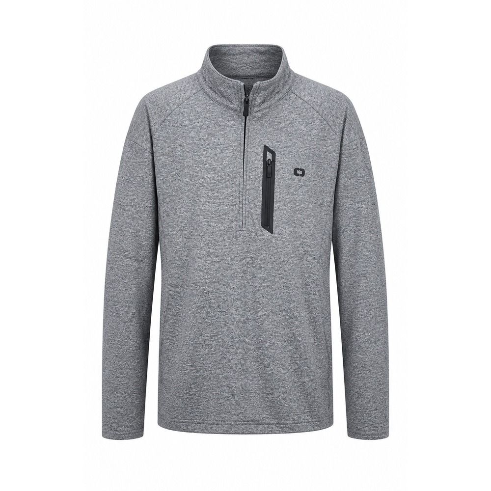 OGIO Alpha Mens XXL Gray Heather Quarter Zip Pullover Stretch Jacket OF1805